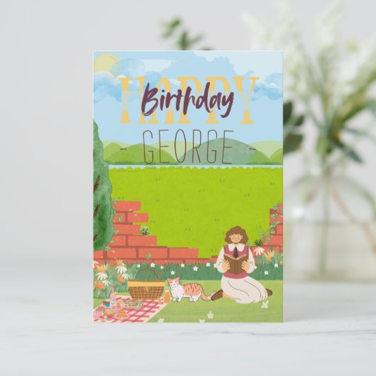 Carte Plat-Tasse Pique-Nique Personnalisé Désirs D'Anniv (Debout devant)