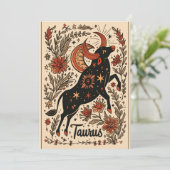 Carte plat - Taurus Celestial Zodiac Art (Debout devant)