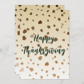 Carte plat Thanksgiving Acorns (Devant / Derrière)