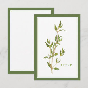 CARTE PLAT THYME 3.5x5 FRAÎCHE / Vert