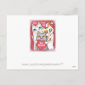 Carte Plat Valentine Drôle & Mignonne Chat (Dos)