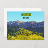 Carte Plat Vintage Bozeman Montana (Devant / Derrière)