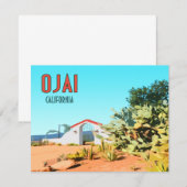 Carte Plat Vintage Cactus Succulente Ojai Californ (Devant / Derrière)