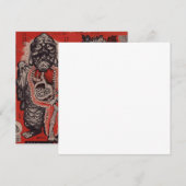 Carte plat vintage japonaise Cutaway Monster (Devant / Derrière)