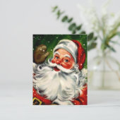 Carte plat vintage Santa Claus (Debout devant)