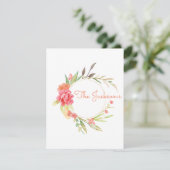 Carte plat Watercolor Garden (Debout devant)