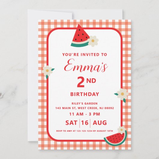 Carte plat Watermelon (Devant)