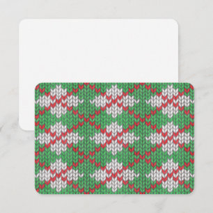Carte plat XMAS JACQUARD KNIT 3,5x5 / Horizontale