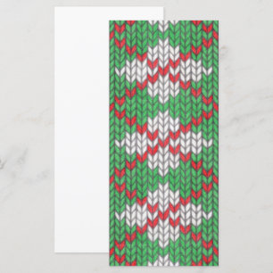 Carte plat XMAS JACQUARD KNIT 4x9 / Verticale
