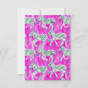 Carte plat ZEBRA PLAY Chic Safari Aquarelle Note