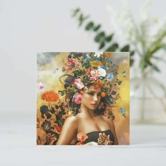 Carte plate (Debout devant)