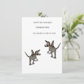 Carte plate 3e anniversaire GRANDNEPHEW (Debout devant)