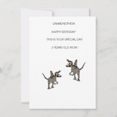 Carte plate 3e anniversaire GRANDNEPHEW (Dos)