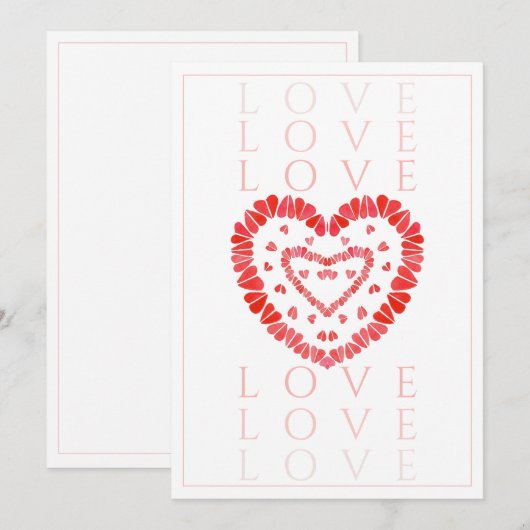 CARTE PLATE 5x7 AMOUR (Devant / Derrière)