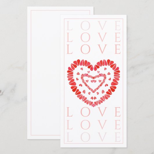CARTE PLATE 8x4 AMOUR (Devant / Derrière)