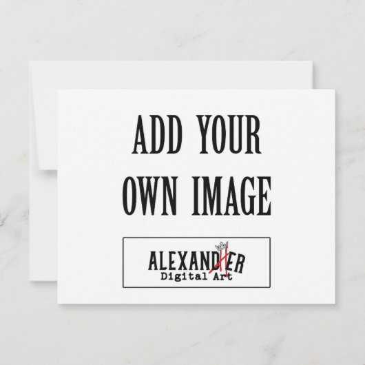 Carte plate A2 horizontale de 4,25 x 5,5 po (Dos)