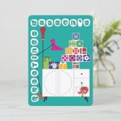 Carte plate à bloc de vent de Noël (Debout devant)