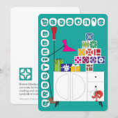 Carte plate à bloc de vent de Noël (Devant / Derrière)