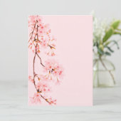 Carte plate à fleurs en marbre rose (Debout devant)