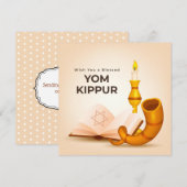 Carte plate à Yom Kippur bénie (Devant / Derrière)