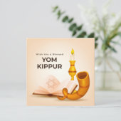 Carte plate à Yom Kippur bénie (Debout devant)