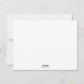 Carte plate abstraite à la main Rose Blanche (Dos)