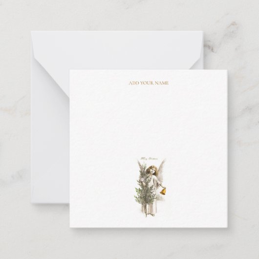 CARTE PLATE : ANGE DE NOËL VINTAGE (Devant)