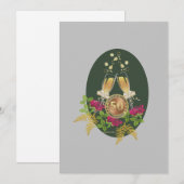 Carte plate anniversaire d'or (Devant / Derrière)