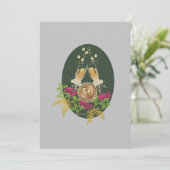 Carte plate anniversaire d'or (Debout devant)
