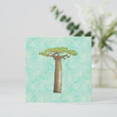 Carte plate Arbre de baobab aquarelle (Debout devant)