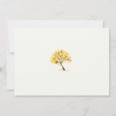 Carte plate arbre thème automnal "Sauver la date" (Dos)