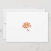 Carte plate arbre thème automnal "Sauver la date" (Dos)