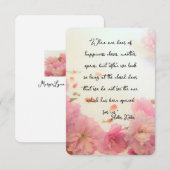 Carte plate avec citations d'Helen Keller sur le b (Devant / Derrière)