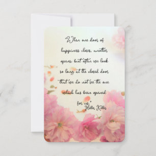 Carte plate avec citations d'Helen Keller sur le b