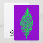 Carte plate avec dessin de ligne de squelette de f (Devant / Derrière)