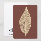Carte plate avec dessin de ligne de squelette de f (Devant / Derrière)