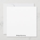 CARTE PLATE AVEC ROSE (Dos)