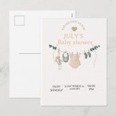 Carte plate BABY SHOWER (Devant / Derrière)