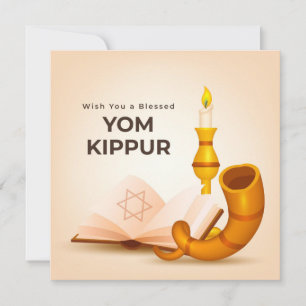 Carte plate bénie de Yom Kippour