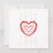 CARTE PLATE CARRÉE 5,25" AMOUR (Devant)