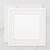 CARTE PLATE CARRÉE RAINBOW CANDY 5,25" (Dos)