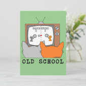 Carte plate - Chats de jeux vidéo rétro OLD SCHOOL (Debout devant)
