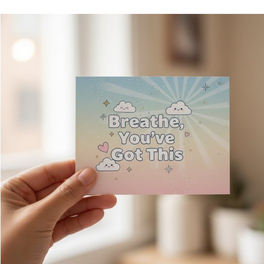 Carte plate citation d'amour de soi