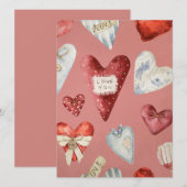 Carte plate d'amour (Devant / Derrière)