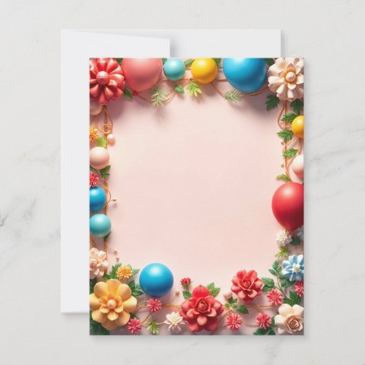 Carte plate d'anniversaire (Devant)