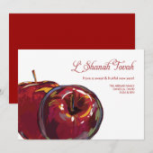 Carte plate d'Apples douce pour Roch Hachana (Devant / Derrière)