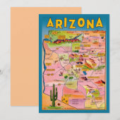 Carte plate d'Arizona (Devant / Derrière)