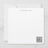 Carte plate d'auteur à l'aquarelle avec code QR bo (Dos)