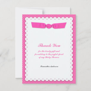 Carte plate de baby shower de Merci