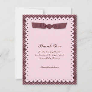 Carte plate de baby shower de Merci